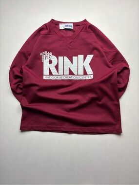 Vtg 90s Kobe Made In Canada Maroon Mesh The Rink Indoor Recreation Center Jersey